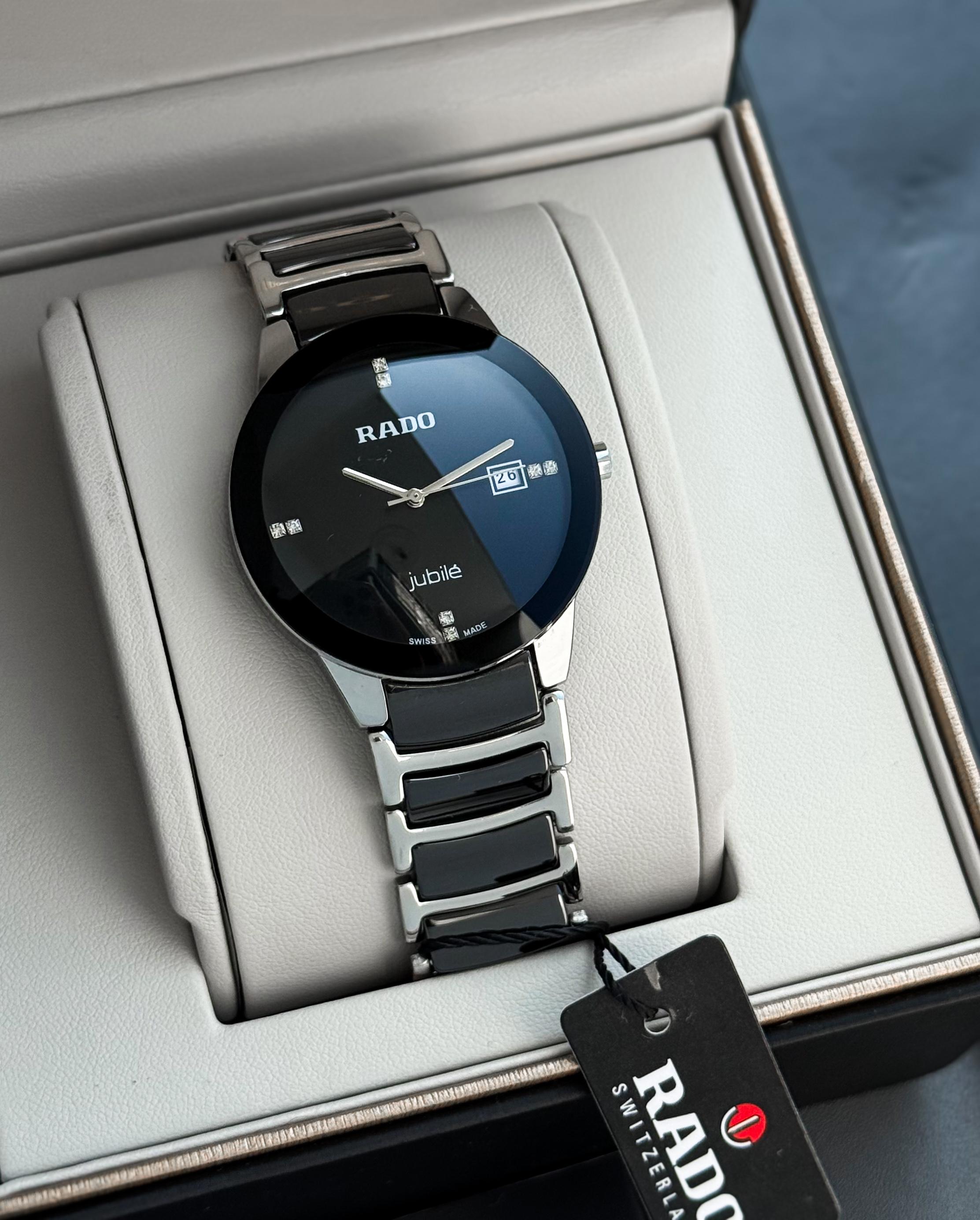 Rado Jubli Black Silver Ceramic Chain